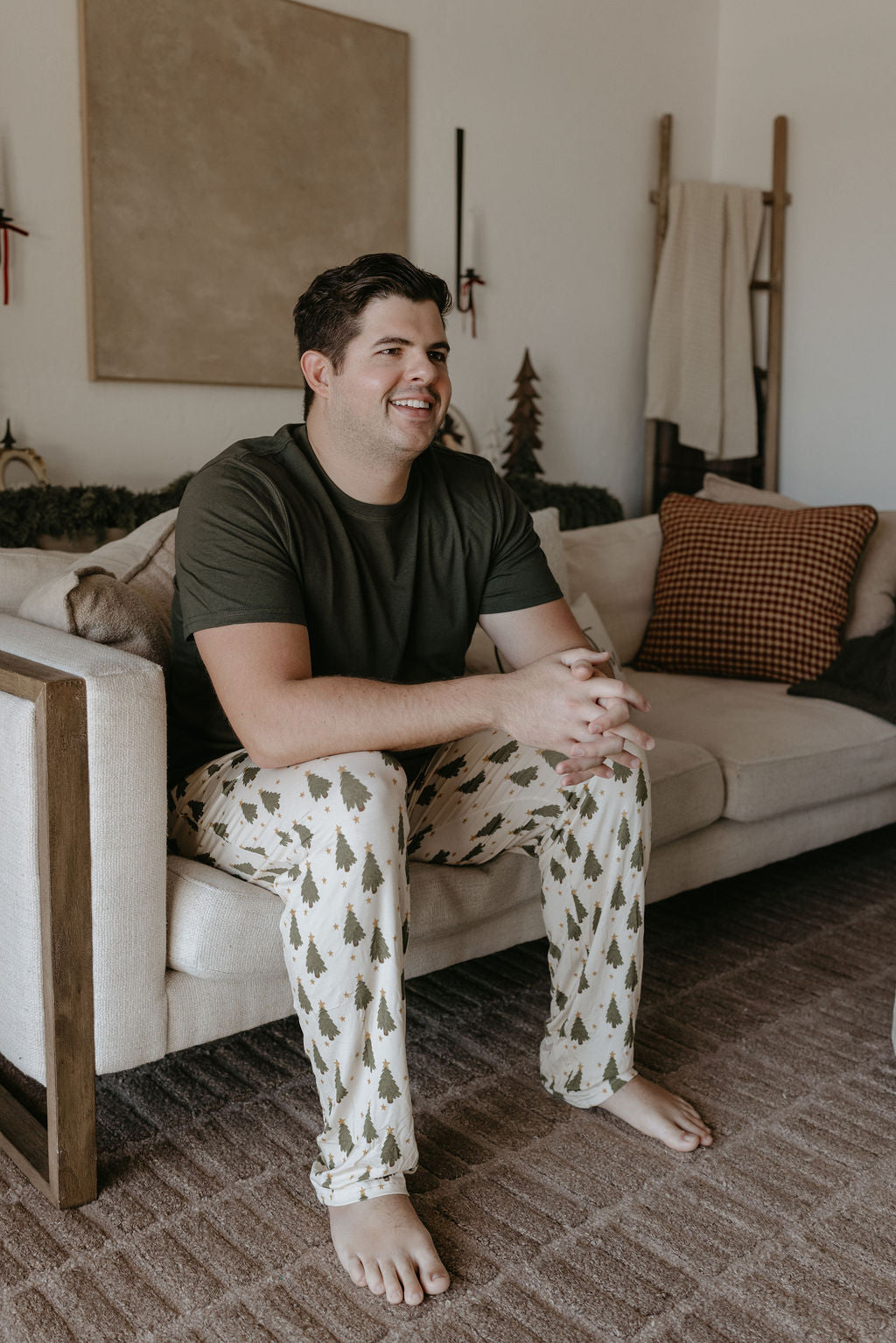 Men's Bamboo Christmas Tree Pants - Behold Baby