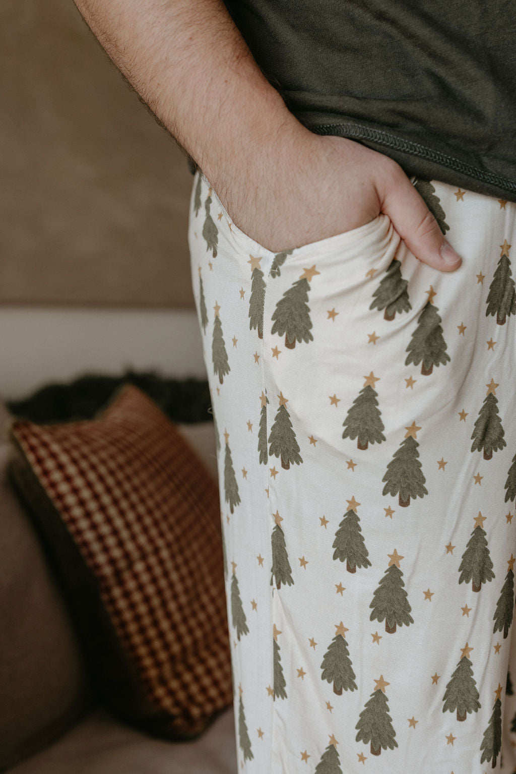 Men's Bamboo Christmas Tree Pants - Behold Baby