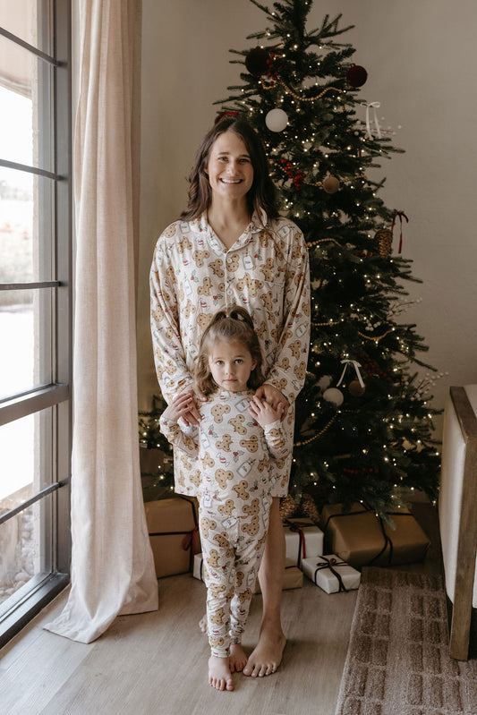 Women's Bamboo Santa's Cookies Sleeping Dress - Behold Baby
