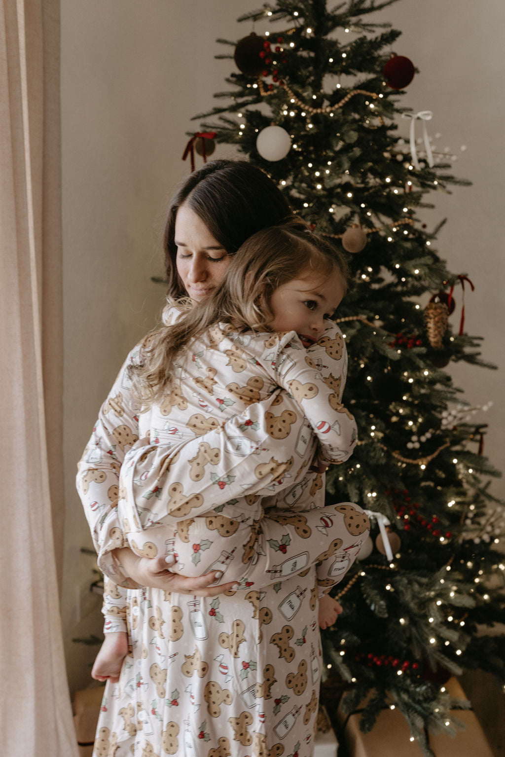 Women's Bamboo Santa's Cookies Sleeping Dress - Behold Baby