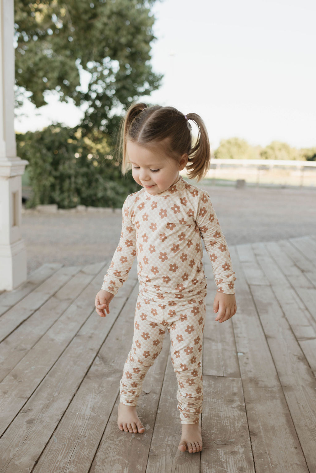 Wavy Daisy Checkerboard Sleepy Set