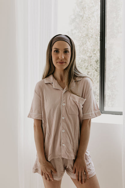Women's Blush Bamboo PJ Set - Behold Baby