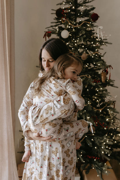 Women's Bamboo Santa's Cookies Sleeping Dress - Behold Baby